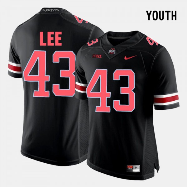 Ohio State Buckeyes Darron Lee Youth #43 Black College Football Jersey 2404QNLZ5